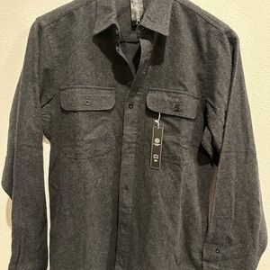 Burnside flannel  Charcoal button up small in